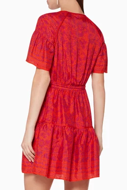 Henna print flippy dress shop