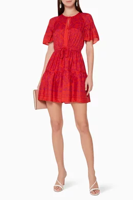 Henna print flippy dress shop