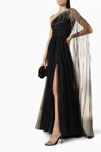 Crystal-embellished Gown in Tulle