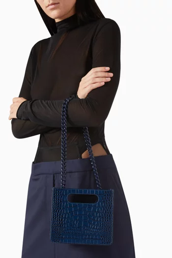Edna Bag in Croc-embossed Leather