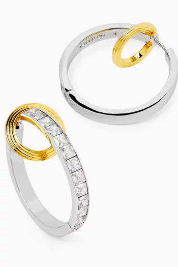 Isla Hoop Earrings in 12kt Gold and Silver-plated Brass