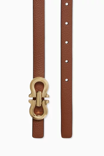 Gancini Reversible Belt in Leather