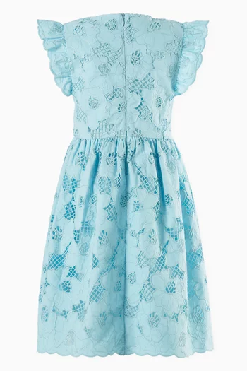 Lace Mini Dress in Cotton Blend