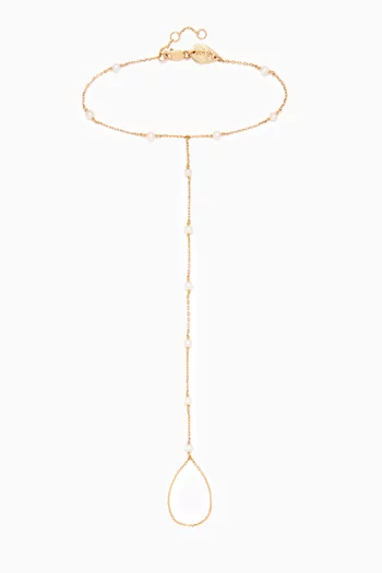 Pearl Hand Chain in 18kt Gold