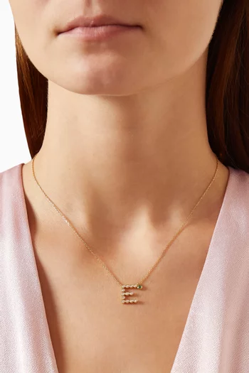 My Diamond Letter Necklace in 18kt Yellow Gold