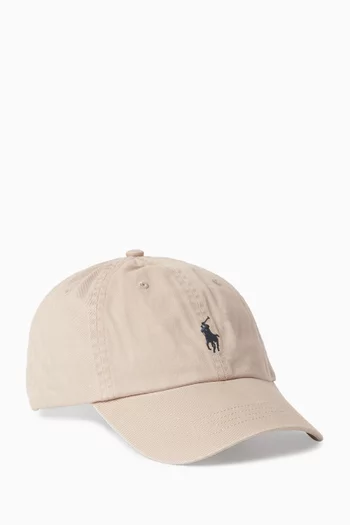 Pony Baseball Cap in Cotton Chino