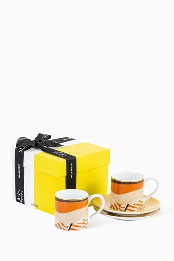 Sarb Espresso Cups & Saucers, Set of 2    