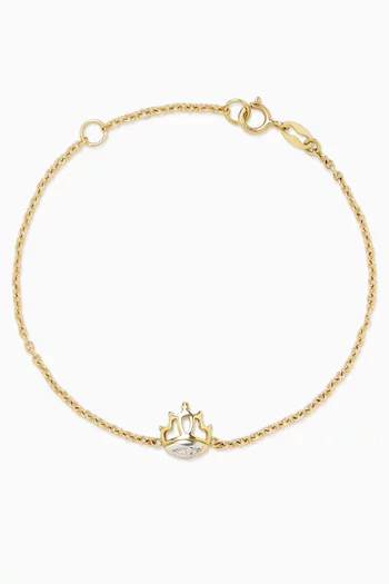 My Princess Bracelet with Diamond in 18kt Yellow Gold