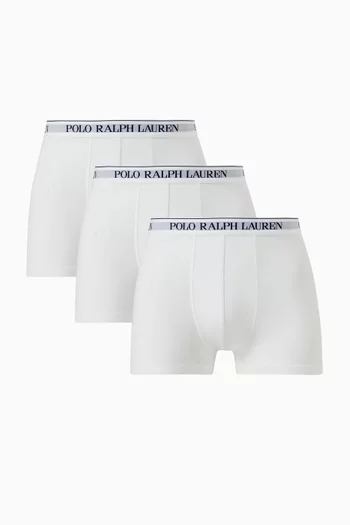 Classic Logo Trunks in Stretch Cotton, Set of 3