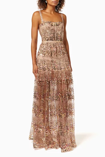 Midnight Gown in Sequinned Tulle 