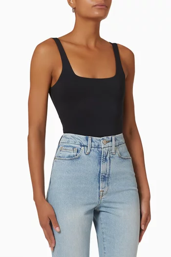 Modern Tank Bodysuit in Scuba Fabric