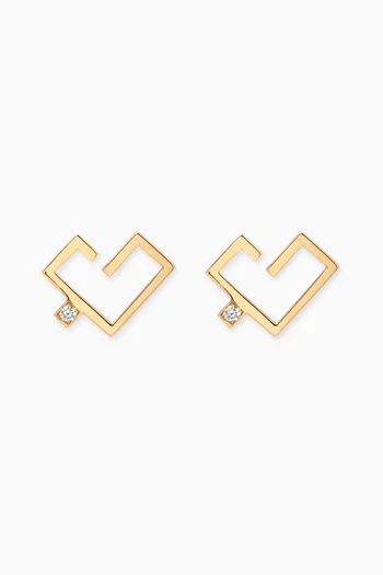 Hubb Diamond Earring in 18kt Yellow Gold 
