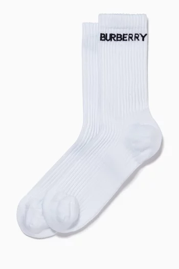Logo Print Socks in Cotton
