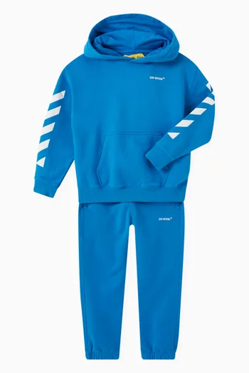 Diagonal Print Sweatpants in Jersey