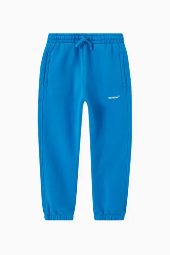 Diagonal Print Sweatpants in Jersey