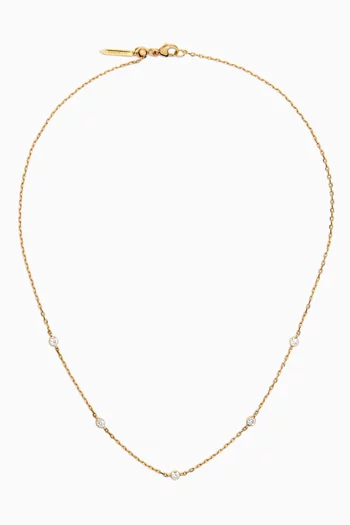 Sparkle Round Diamond Necklace in 18kt Yellow Gold