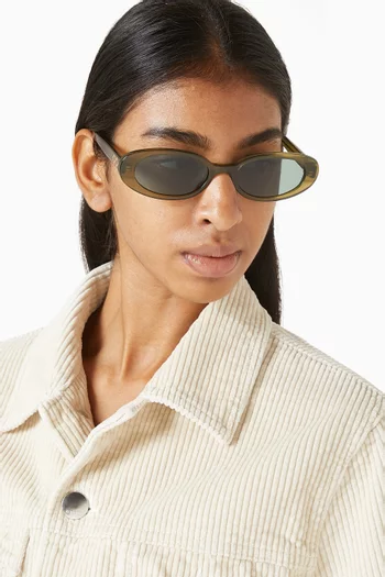 Olivia Oval Sunglasses in Acetate