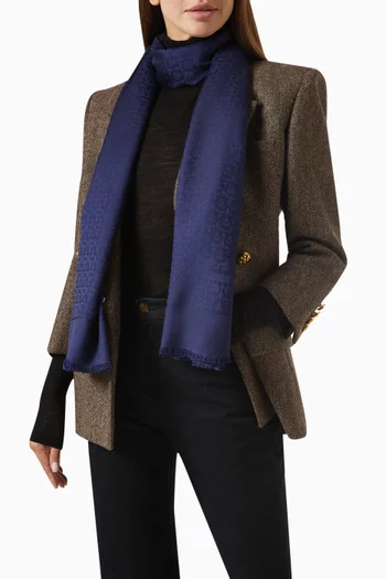 The Gancini Stole in Silk & Wool