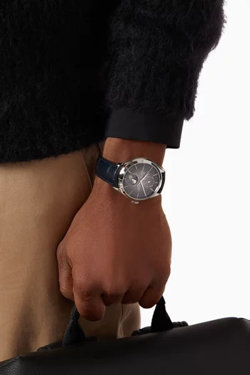 Clifton Automatic Stainless Steel & Leather Watch, 42mm