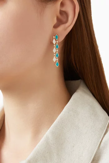 Mosaic Earrings in 18kt Gold
