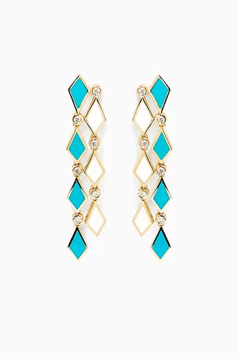 Mosaic Earrings in 18kt Gold