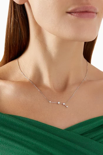 Aries (23 March - 19 April) Constellation Diamond Necklace in 18kt White Gold