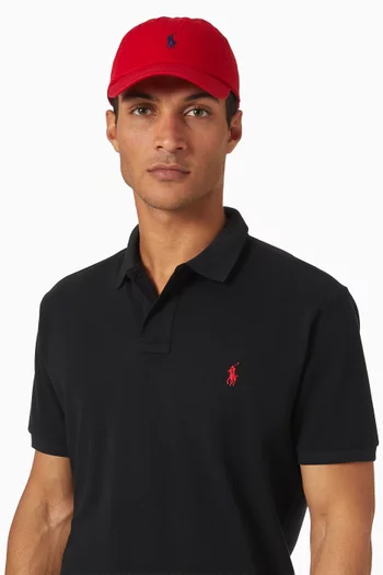 Embroidered Logo Baseball Cap in Cotton