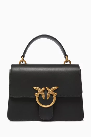 Mini Love Top Handle Bag in Leather