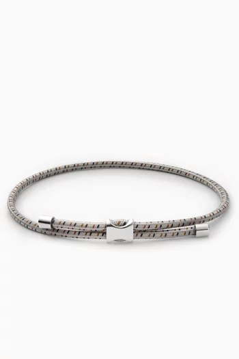Orson Pull Bungee Rope Bracelet in Sterling Silver & Nylon