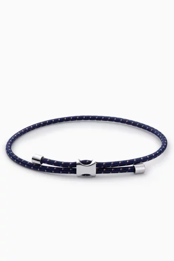 Orson Pull Bungee Rope Bracelet in Sterling Silver & Nylon