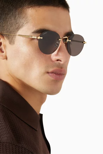 Round Sunglasses in Metal