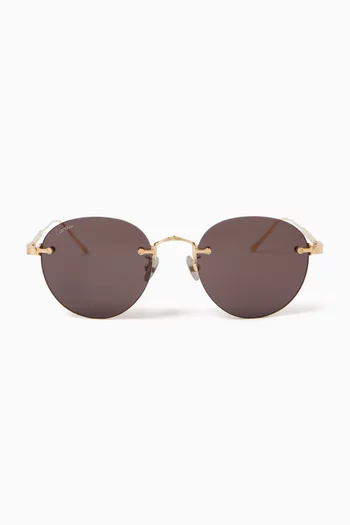 Round Sunglasses in Metal
