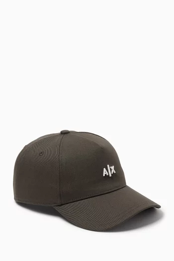 AX Logo-embroidered Baseball Cap in Cotton