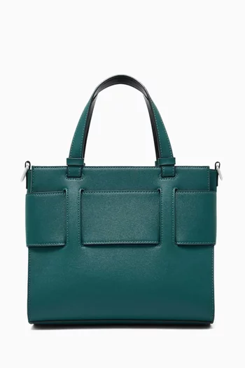 Medium AX Logo Susy Tote Bag in Faux Leather