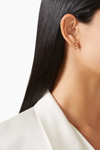 Twisted Gancini Stud Earrings in Brass