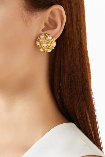 Go Bananas Stud Earrings in Gold-plated Brass