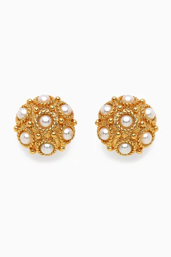Go Bananas Stud Earrings in Gold-plated Brass