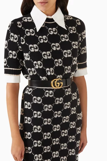 GG Marmont Reversible Belt in GG Supreme Canvas & Leather