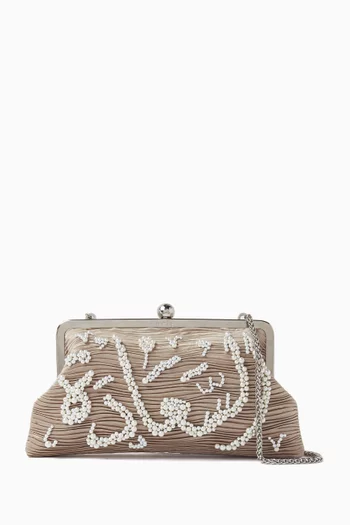 Saada Calligraphy Clutch in Viscose