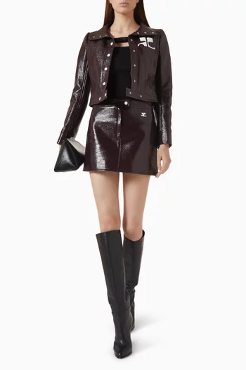 Reedition Cropped Jacket in Vinyl
