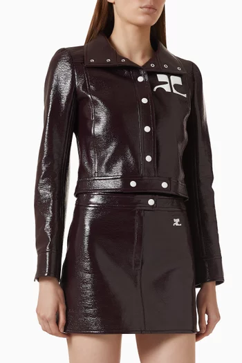 Reedition Cropped Jacket in Vinyl