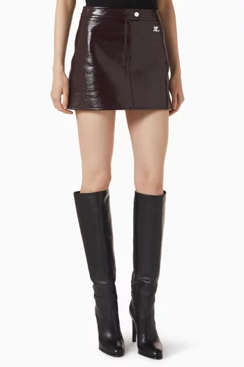 Re-edition Mini Skirt in Vinyl