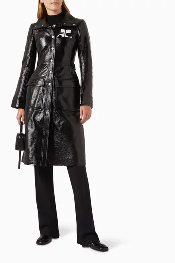 Reedition Belted Coat in Vinyl