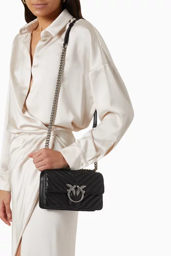 Mini Love Icon Crossbody Bag in Quilted Leather