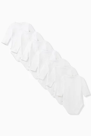 Days Of The Week Bodysuits in Cotton, Set of 7