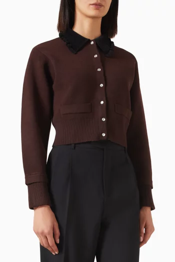 Etienne Crop Cardigan in Viscose Blend