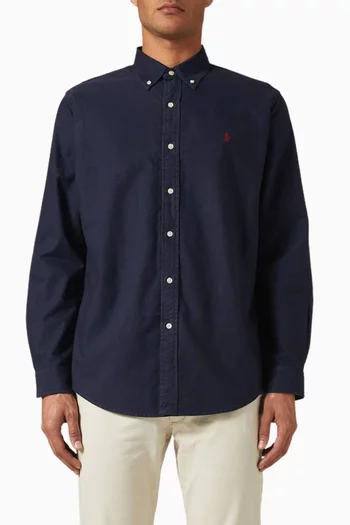 Garment-dyed Oxford Shirt in Cotton
