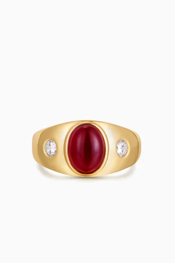 The Shiraz Ring in Gold-plated Brass