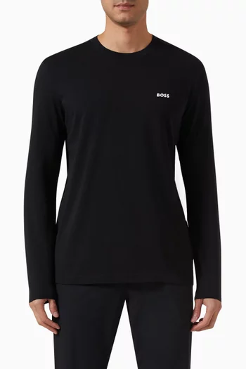 Contrast-logo T-shirt in Stretch-jersey