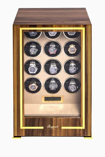 Paramount 12-unit Watch Winder in Walnut Wood